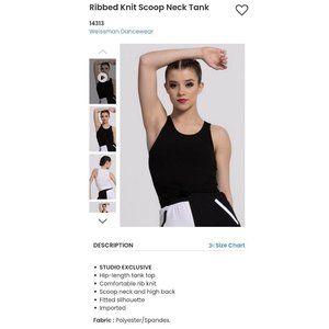 NEW!! Weissman Ribbed Tank & Two Tone French Terry Joggers Black & White